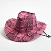 Chapeaux à bord large chapeau seau nouveau Hot Girl Western Cowboy Hat Y2k Style Party Robe Caps All-Match Mens and Womens Jazz Hats Y240425