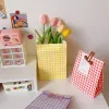 Bolsas 10/20pcs Pontos listrados Bacos de presente Kraft Paper Candy Food Cookie Bolding Bread Lanchs