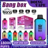 オリジナルバングボックス18000パフ使い捨てパフ18000蒸気ペン26ml 26ml Bang Vape 18000 Eデュアルメッシュ蒸気装置充電メッシュコイルベイプキット船