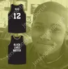Nom nay personnalisé Mens Youth / Kids Tamir Rice 12 Black Lives Matter Basketball Jersey cousé S-6XL