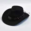Szerokie brzegi czapki wiadra kapelusze nowa zakrzywiona brzeg fedora czapka dla mężczyzn Wome vintage Panama Trilby Hats Gentleman Party Jazz Cap Sombrero Hombre Y240425