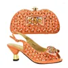 Dress Shoes Italian Shoe And Bag Set For Party In Women Elegant With Fashion Wedding Bride