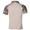 Tactical T-shirts Military tactical shirt hunting suit battle suit multi cam mens summer camouflage shirt summer army casual training shirt 240426