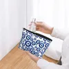 Cosmetic Bags Mediterranean Evil Eye Protection Toiletry Bag Lucky Amulet Hamsa Makeup Organizer Ladies Beauty Storage Dopp Kit Box