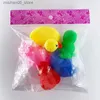 Sand Play Water Fun 5 Pieces/Pack Cartoon Animal Fish Bath Toy Colorful Soft Rubber Game Swimming Water Toy Baby Squeezing Sound Classic Toy Q240426