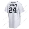 Nova camisa de beisebol personalizada Miguel Cabrera Javier Baez Riley Greene Home Away Jersey Men Mulheres Juventude