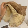 Berets Strandhüte Erwachsene weibliche Sonnenschutzmütze Einfache Frauen Stroh Sommersonne für Dame Folding Bow Travel Caps Femal E0v4