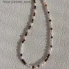 Colliers pendants en forme de Tiger Eye Naturel Stone Natural Freshater Perles Perles à la main