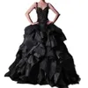 Sukienka gotycka ślubna spódnica vintage Ruched czarne paski koronkowe aplikacje ślubne suknie ślubne długość podłogi vestido de novia niestandardowe