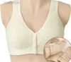 YC3G Maternity Intimates Nursing Bra Comfortable Soft Cotton Non-Steel Ring Front Button Vest Underwear d240426