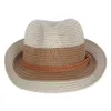 Breite Krempelhüte Eimer Hüte Frühlings- und Sommermänner Sonnenhüte Panama CS Str 57 cm Farbkontrast geflochten