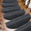 Carpet 14 pieces/set of stair treads carpet mats self-adhesive anti slip safety silent floor indoor insulation Q240426
