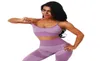 2 bit yoga set kvinnor gymkläder för kvinnor sport bär leggings vadderade behåar fitness kostymer sömlös set6045566