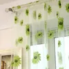 Gardin 1 st 100 200 cm solros tyllgardiner blommig voile ren för vardagsrum sovrum dekor fönster behandling draperier