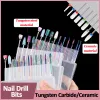 Bits Ceramic Tungsten Nail Drill Bit Milling Cutter For Manicure Pedicure Nail Files Buffer Professional Nail Art Equipment Accessory