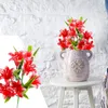 Fleurs décoratives Lily Flower Artificial Potted Decoration Wedding Paper Dry Paper Roses Plat