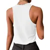 Women Tanks Top T -Shirts lässige Schaufel Neck ärmellose Camis Button Down Slim Sexy Racerback Tops