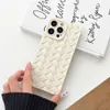 Корпуса сотового телефона многоцветная тканая схема TPU Soft Cover для iPhone 15 14 13 11 11 Pro Max 14 15 Plus Shock -Resection Protection Case J240426