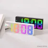 Desk Table Clocks Colorful Digital Alarm Clock Fonts Led Large Character Electronic Bedside Table Alarm Clock Alarm Settings Table