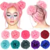 Chignon Huaya Syntetic Curly Donut Chignon Hairpieces Elastic Updo Chignon Fluffy Messy Scrunchies Hair Bun For Women