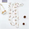 Dompers Elinfant Work Olde Bambootk Cotton Baby Pajamas Long Design Bab