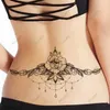 Tattoo Transfer Waterproof Temporary Tattoo Sticker Floral Geometric Mönster är sexiga falska tatuer -flash tatoo bröst midja tato för tjej kvinnor 240426