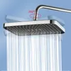 Bathroom Shower Heads New 12 Inch Top Spray Rain Shower Head Larger Flow Supercharge Rainfall Showerhead 360 Swivel Water Saving Bathroom Accessories