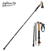 240G Super Light Weight Carbon Fiber Trekking Poles Foldbara 3-sektioner Vandring Sticks Climbing Poles Collapsible Walking Sticks 240416