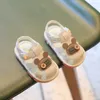 2024 Sandalen Zomer baby Babymeisjes Anticollision Peuter schoenen Soft Bottom echte leer kinderen kinderen strand