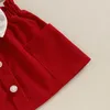 Ensembles de vêtements 6m-4y pour les petites filles de bébé 2pcs Fall Fulgs Outnits à manches longues T-shirt T-shirt Tops Pocket Jupe avec arc Cave de printemps