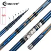 Tillbehör Phishger Telescopic Bolognese Trout Fishing Rod 4/4.5/5/5.5/6M 30T Carbon Float 535G Ultralight Surf Spinning Travel Fast Pole