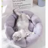 Cat Carriers Crates Houses Fashion Cat and Dog Bed Washable Flower Pet Mat Cat Seasonal Universal Deep Sleep Nobe Mat Mat 240426