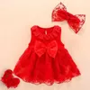 Sukienki dla dziewczyn noworodka dziewczynki Ubranie ubrania ubrania letnie koronki dla dzieci przyjęcie urodzinowe Zestaw Suknia chrztu 3 6 miesięcy Jurk Zomer D240425