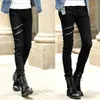 Men's Jeans Wholesale 2021 Mens Fashion Thin Double Zipper Tight Jeans Mens Youth Mens Jeans Street Jeans Mens 28-34L2404