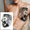 Transfert de tatouage étanche à tatouage temporaire Forest Lion Tiger Bear Flash Tattoos Femmes Leopard Wolf Crown Body Art Arm FaToo Tatoo Men 240427