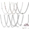 Pendant Necklaces Sier Fit Necklace Heart Women Fashion Jewelry Exquisite Chain Link Me Series Drop Delivery Pendants Dhmnh
