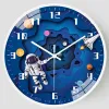 Horloges 8 pouces Mur Clock Enfants Chambre silencieuse Corloge électronique Astronaute Exploration Espace Salle Décoration Quartz Clock Home Decor