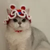 Собачья одежда 2024 Традиционная шляпа Tiger Hat Hat Acsessourse Acsessy Assessy Cat Ручная вязание