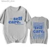 Męskie koszulki MACC Miller Self Care T-shirty ciężkie psychologiczne swobodne męskie T-shirt krótkie rękawy Letnie Spring Hip Hop Street Ubranie Q240425