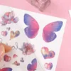 Tatueringsöverföring 1 st Fairy Butterfly Shiny Tattoo Sticker Waterproof Eyes Face Hand Body Art Fake Tattoos For Women Makeup Dance Music Festival 240426