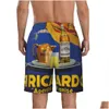 Летние пляжные брюки летние пляжные брюки Ricard Aperitif Anise Shorts France Vintage Poster Sunga Boxer Shorks 240129 Drop Dealive Dhyfx