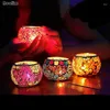 Candle Holders Holder Wedding Living Room Decoration Glass Mosaic Candlestick Essential Oil Fragrance Scent Lamps Furnace