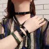 Stands Hot punk harajuku collier coullier cou collier pu cuir cou tunk goth bracelet coulle bracelet bijoux de bracelet en gros