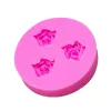 金型ピンク3Dローズフラワー型チョコレートウエディングケーキデコレーションツールベーキングフォンダンを作成