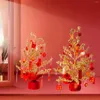 Decorative Flowers Chinese Lucky Tree Feng Shui Good Luck Bonsai Ornament For Year Spring Festival Decoration