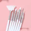 Nail Brushes 15Pcs Professional Art For Manicure Rhinestone Acrylic Paint Brush Set Uv Gel Polish Nails Gradient Drop Delivery Otbzv