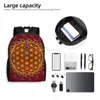 Mochila Mochila Custom Flower Of Life Macks Mulheres Menino Bookbag para Salquinhos de Espiritualidade da Escola College Yoga Zen Mandala