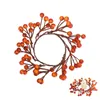 Fleurs décoratives artificielles Halloween Wreath Candle décor orange créatif ornements de Noël à la maison Festival Party Supplies