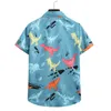 Chemises décontractées pour hommes Chemises d'été Summer Style Dinosaure Imprimé Hawaiian Shirts Casual Short Sleeve Reprod Down Collar Blouses Boy Tops Camisa Homme 240424