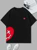 Men's T-Shirts Red Peach Loves an Interesting Smiling Face Printed T-shirt Mens Fashion Cotton Shirt Summer Breathable T-shirt Soft Top J240426